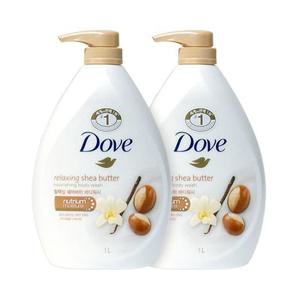 도브 릴랙싱 쉐어버터 바디워시 1L 2개