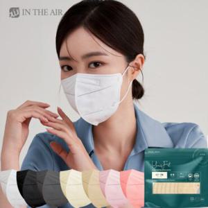 국산 KF94 인디에어 유어핏 새부리형 컬러마스크 에코팩 100매
