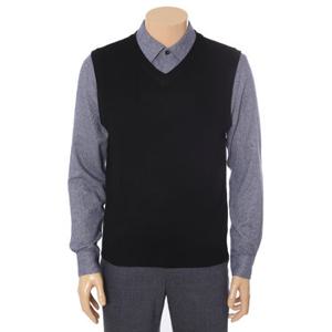 [백화점][바쏘]바쏘FW 케시미어함유 니트민소매 브이넥 블랙조끼(BSY3WV05ABK)