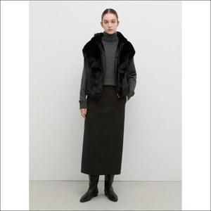 쉬즈미 세이브존02 페이크 퍼 후드 집업 베스트 SOFVTP45010