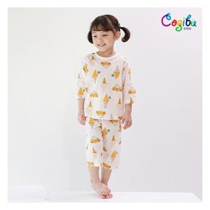 [삐삐롱](C21S3228GJA_OR) 오렌지크림 자카드 7부세트(C21S3228G