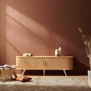 헤이몰리 엄버 내추럴 1800 원목 템바보드 슬라이딩 높은 거실장