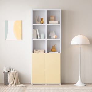 포스트모던 소프트 5단 도어형 책장 800