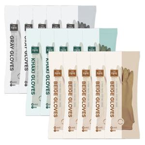 태화 컬러 고무장갑 중(M) 5켤레 그레이 베이지 카키