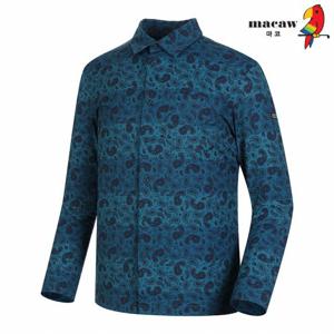 [마코] (남성)페이즐리 패턴 배색 셔츠_MKM3TS07