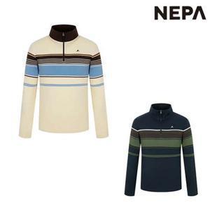 [네파]7J55441 남성 등산 가을 스트라이프 집업 긴팔 티셔츠