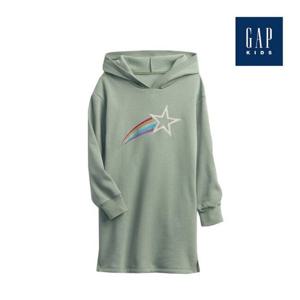 [갭키즈]슈팅 스타 후드 티셔츠 원피스(725933-00-9_LGN)