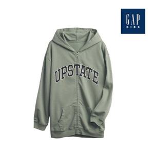 [갭키즈]프론트 레터링 후드 집업(709343-01-9_LGN)