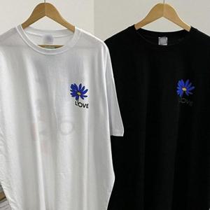 빅사이즈미시옷 여성큰옷 플라워 반팔티 빅사이즈 306P448S 오버