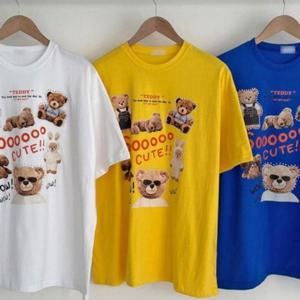 나염 반팔티 306O369S 빅사이즈 오버 의류 큐트