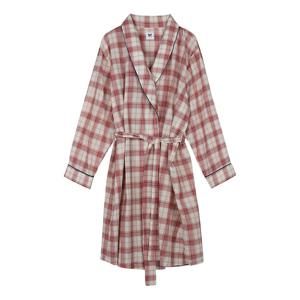 면 요루 체크 선염 여성 로브가운 WRB2462W