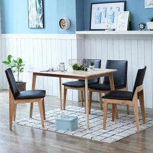 베스트리빙 캔버라 빈츠 4인(1200) 원목 카페 인테리어 식탁 세트/의자 4개