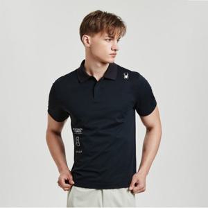 [스파이더] 남성 더턴 그래픽 카라 티셔츠 SPJMCNTS302MBLK