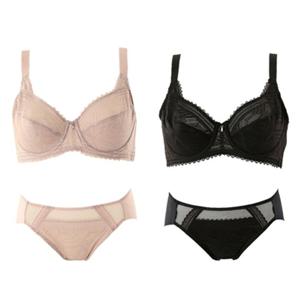 CD컵 안입은듯 편하고 잡아주는 면싱 홑겹 브래지어+햄팬티세트 WBR1954CD