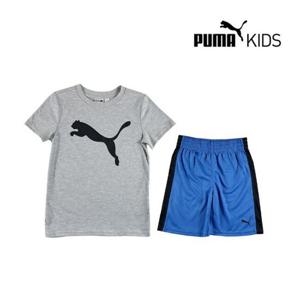 [푸마 키즈]푸마키즈 반팔 상하세트(7120505129_GY)