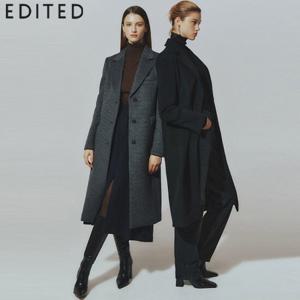 [르오트(LeOT)] 에디티드 실크 울 블렌딩 롱 코트-사이즈55~88다양