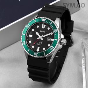 카시오 MDV-106B-1A3 흑새치 녹새치 다이버 스포츠 남자 우레탄