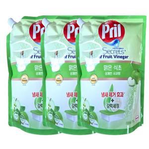 [헨켈]  프릴 맑은식초 상쾌한 사과향 리필 1Lx3개_