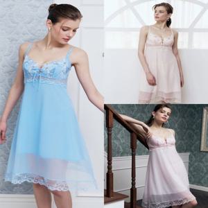 화사한 파스텔 칼라 세미 플로럴 레이스 슬립 원피스 WFS2081