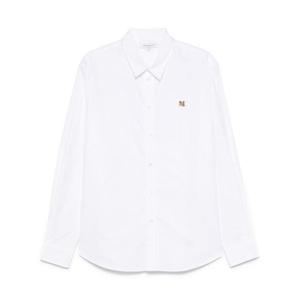 메종키츠네 남성 화이트 긴팔 셔츠 MM00408 WC5012P100