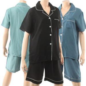 BFL 인견 무지 여성 카라 잠옷세트