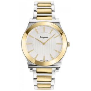 살바토레 페라가모 1898 슬림 실버 다이알 투톤 스틸 남성용 시계 SFPE00922 실버