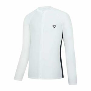 아레나  남성 엑티브 릴렉스핏 집업 래쉬가드(A4BM1RR49WHT)