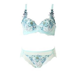 와코루 화사하고 고급스러운 플라워자수 브라백레이스팬티세트 WBR1957ABWPT1957A