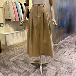 [ab.f.z]AOZ5ZS011_투턱 백 밴딩 면 롱 스커트