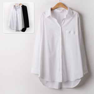 페이크 포켓 스판 셔츠 312A383S 빅사이즈 여성 503