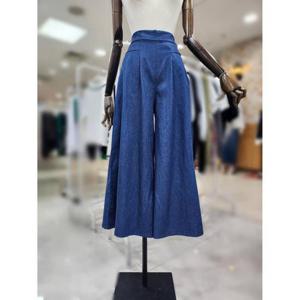 스테파니 세이브존08 반밴딩 핀턱 와이드 데님 A25DM5210