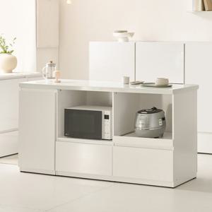 나무뜰 코디 E0 폭깊은 광파오븐 인조대리석 아일랜드 홈바 식탁 렌지대 수납장 1600X600 YDF234C (착불)