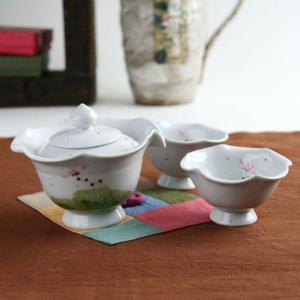 백자 연꽃잎 여행다기 2인세트