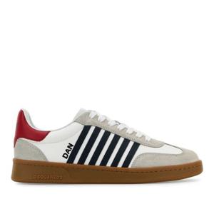 디스퀘어드2 화이트 블랙 스트라이프 박서 스니커즈 SNM0364015