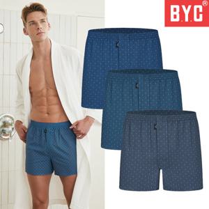 BYC 남성 순면 트렁크 팬티 40수 사각박서 빅사이즈 3매입