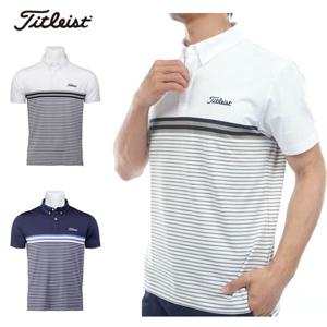 타이틀리스트 남성 스트라이프 반팔티셔츠 TMPMS118J