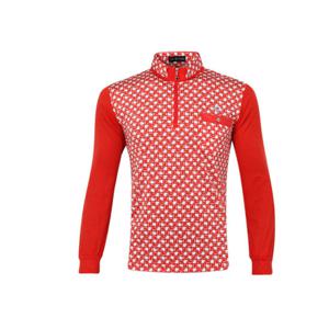 골피아 남성 JP 레터링 반집업 골프 긴팔셔츠 CTS3AJ2046