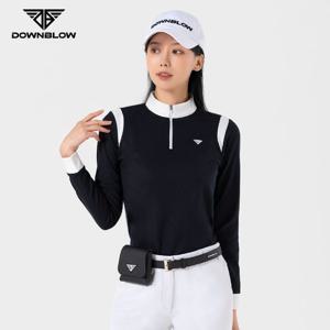 다운블로우_DBFWLB-2103W_FW여자골프웨어반집업티셔츠 여성상의 여자상의 여자티셔츠 기능성티셔츠 골프웨어 골프티셔츠 골프 반집업 반집업티셔츠 여자골프