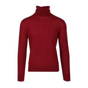 드리스반노튼 레드 터틀넥 리브 스웨터 252 021200 2700 355