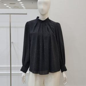 [미니멈]하이넥 셔링 블라우스 (MXCAWB8200 BK7)_IC