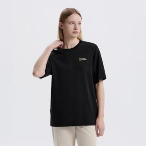 내셔널지오그래픽 N253UTS902 세미오버핏 그래픽 반팔티 BLACK