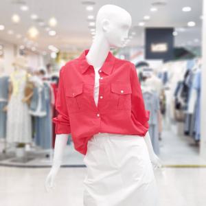 [ab.f.z]심플 포켓 린넨 셔츠 블라우스 FSPQZ3B01H