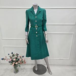 [미니멈]MYBAWO3020GN 7부 롤업소매 플레어 원피스_JK