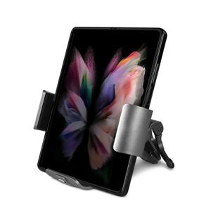 나비 차량용 무선 고속충전 스마트폰 거치대(그레이) 폴드폰거치대 스마트폰거치대 휴대폰거치대 무선충전기 충전거치대