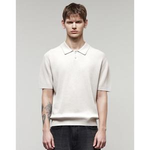 일꼬르소 25SS 에센셜 카라 반팔 니트 크림 IESW5E501CR