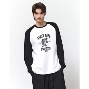 일꼬르소 25SS 마라톤 래글런 롱슬리브 티셔츠 화이트 IETS5E005WT