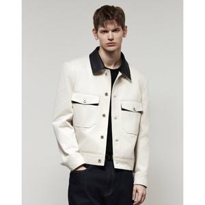 일꼬르소 25SS 덱스터 패치워크 트러커 자켓 라이트 베이지 IEJU5E208I1