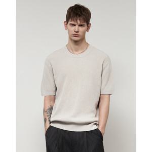 일꼬르소 25SS 에센셜 라운드 반팔 니트 크림 IESW5E503CR