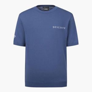 데상트골프반팔티 JQS DP32MFKP71-BLUG 남성 라운드넥 반팔 스웨터 / BLUE