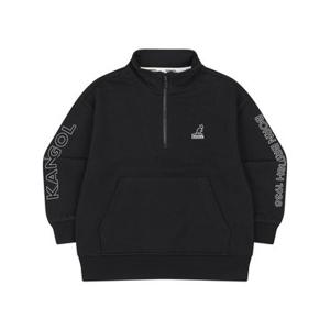 레터링 포인트 하프 집업 스웻셔츠 RC 0207 블랙